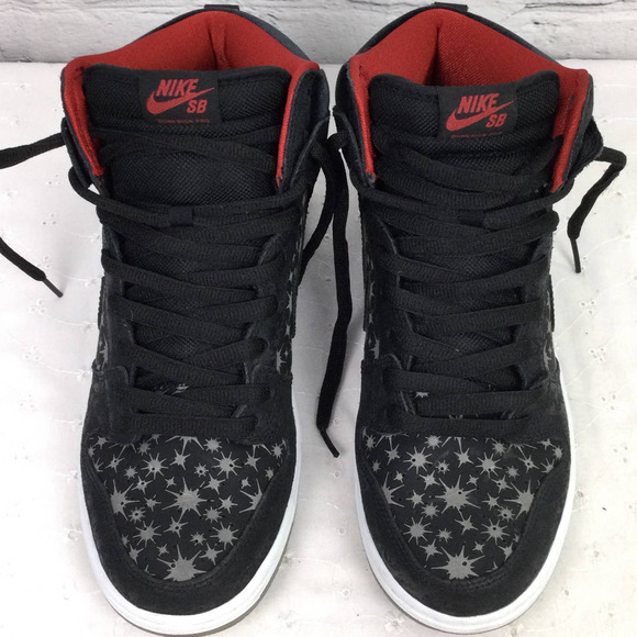 Nike Dunk High Premium SB Zoom Air Black Red Lace Up High Top Sneaker Men\'s 10 main image 10